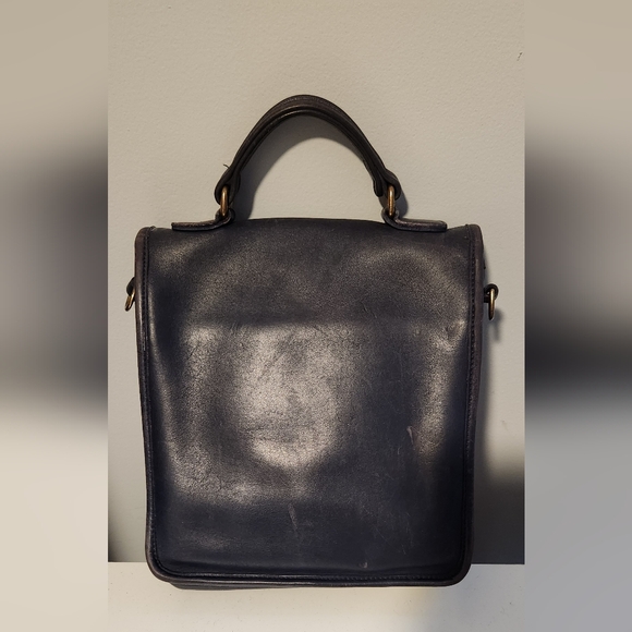 Coach 1997 Navy Blue Leather Station Bag-Vintage - Picture 2 of 10